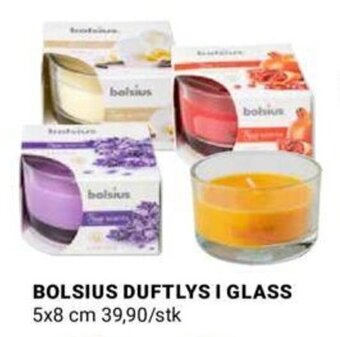 Europris Bolsius Duftlys i Glass tilbud