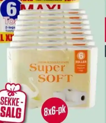 Europris Papir Supersoft Toalettpapir, 6-pk tilbud