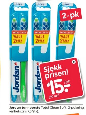 Rusta Jordan tannbørste tilbud