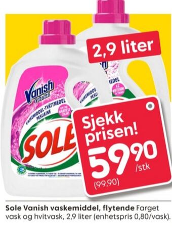 Rusta Sole vaskemiddel-flytende tilbud