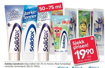 Rusta Solidox tannkrem tilbud