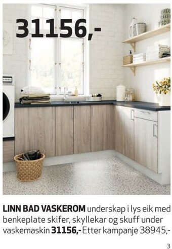 Flisekompaniet Linn Bad Vaskerom tilbud