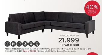Møbelringen Passion modulsofa tilbud
