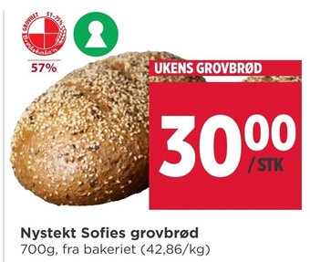 Meny Nystekt Sofies Grovbrød tilbud