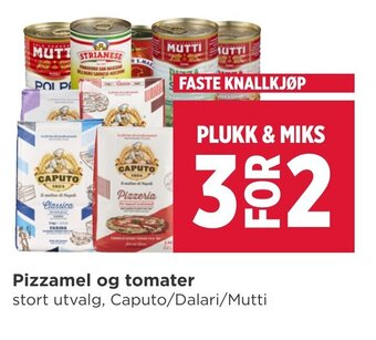 Meny Pizzamel og Tomater tilbud