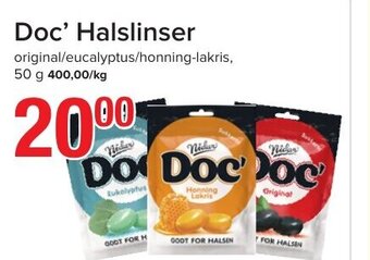 Spar Doc' Halslinser tilbud