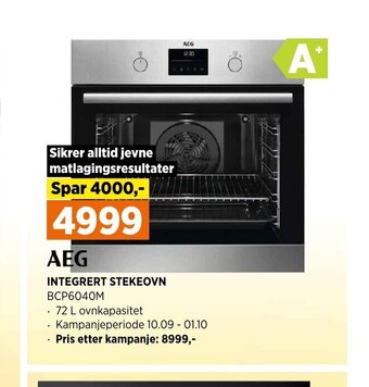 POWER AEG Integrert Stekeovn tilbud