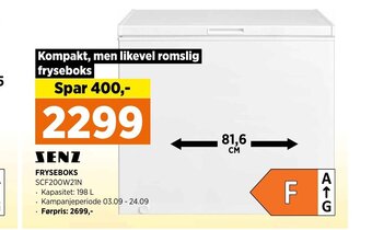 POWER Senz Fryseboks tilbud