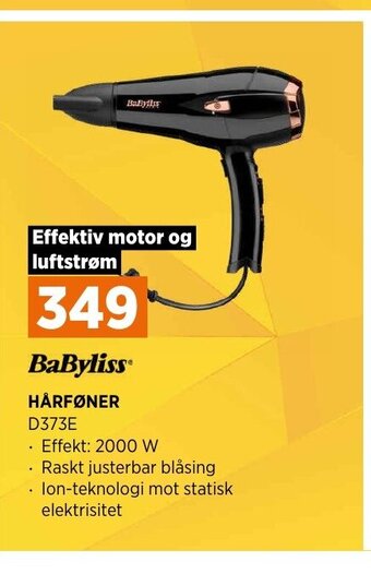 POWER Babyliss Hårføner tilbud