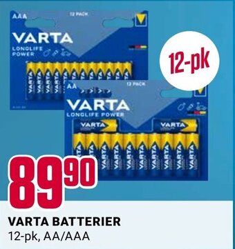 Europris Varta Batterier tilbud