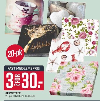 Europris Servietter tilbud