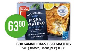 Kiwi Findus fiskeretter tilbud