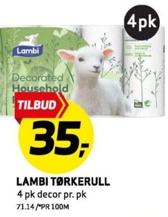 Bunnpris Lambi Tørkerull tilbud