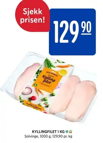 Rema 1000 Kyllingfilet 1 Kg. tilbud