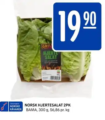 Rema 1000 Norsk Hjertesalat 2 Pk. tilbud