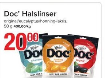 Spar Doc' Halslinser tilbud