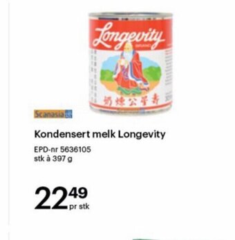 Storcash Kondensert melk Longevity tilbud