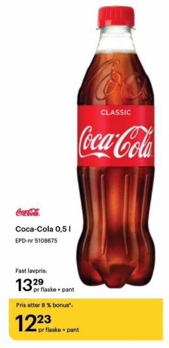 Storcash Coca -Cola 0.5 l tilbud