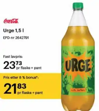 Storcash Urge 1.5 l tilbud