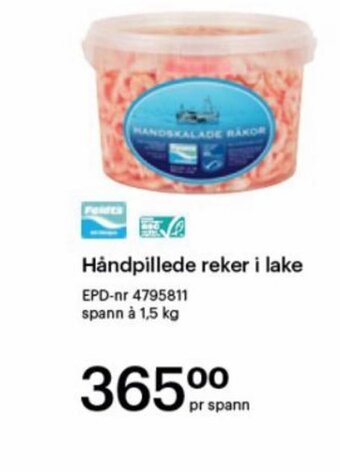 Storcash Håndpillede reker i lake tilbud