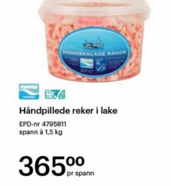 Storcash Håndpillede reker i lake tilbud