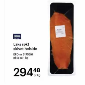 Storcash Laks røkt skivet helside tilbud
