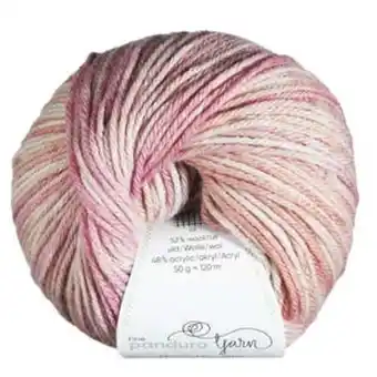 Panduro Garn merino mix multi-coloured 50g rosa tilbud