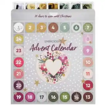 Panduro Adventskalender broderi – broder med én farge hver dag frem til julaften. når du er ferdig, har du et nydelig motiv med hjert tilbud