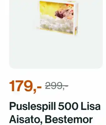 Ark Bokhandel Puslespill 500 Lisa Aisato, Bestemor tilbud