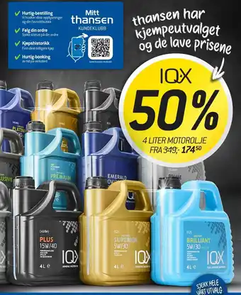 Thansen 4 Liter Motorolje tilbud