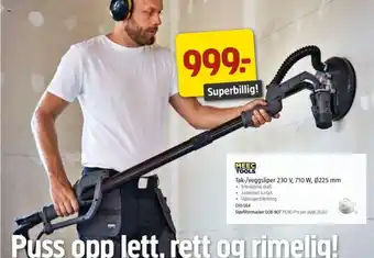 Jula Meec Tools Tak-/veggsliper 230V,710 W,Ø225 mm tilbud