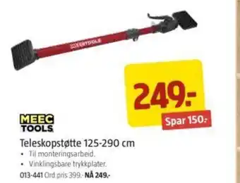 Jula Meec Tools Teleskopstøtte 125-290 cm tilbud