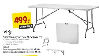 Jula Sammenleggbart Bord 180x76x74 cm tilbud