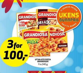 Bunnpris Grandiosa pizza tilbud