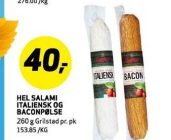 Bunnpris Grilstad spekepølse tilbud