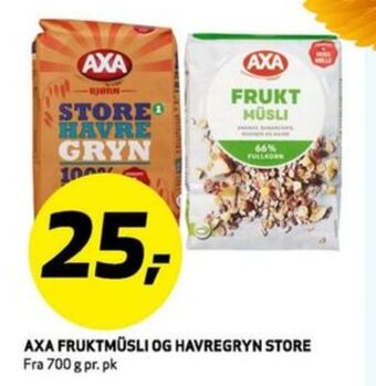 Bunnpris Axa havregryn tilbud