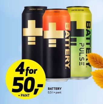 Bunnpris Battery energidrikk tilbud
