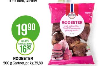 Kiwi Gartner rødbeter tilbud