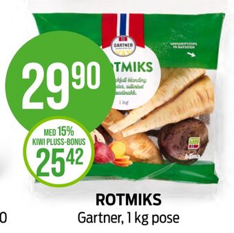 Kiwi Gartner rotgrønnsaker tilbud