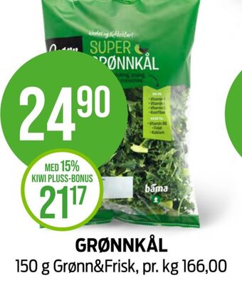 Kiwi Bama grønnkål tilbud