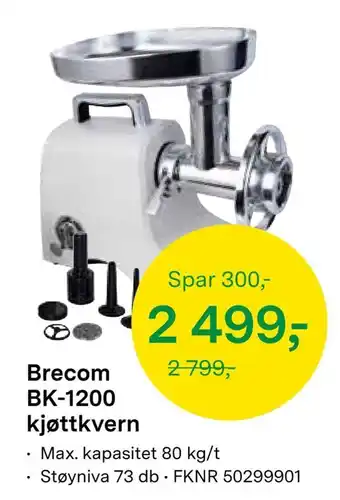 Felleskjøpet Brecom bk-1200 kjøttkvern tilbud