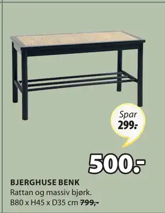 JYSK Bjerghuse benk tilbud