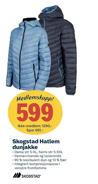 Coop Extra Skogstad Hatlem Dunjakke tilbud