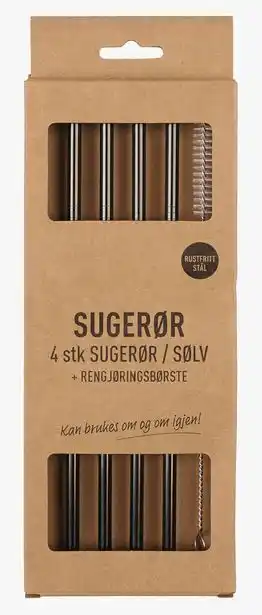 Kid Interiør Sugerør svart tilbud