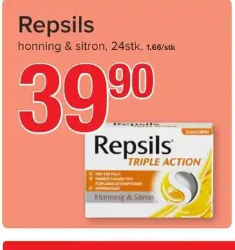 Spar Repsils honning & sitron tilbud