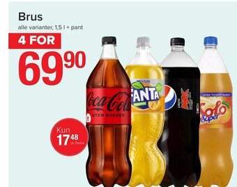 Spar Brus alle varianter 1.5 L tilbud