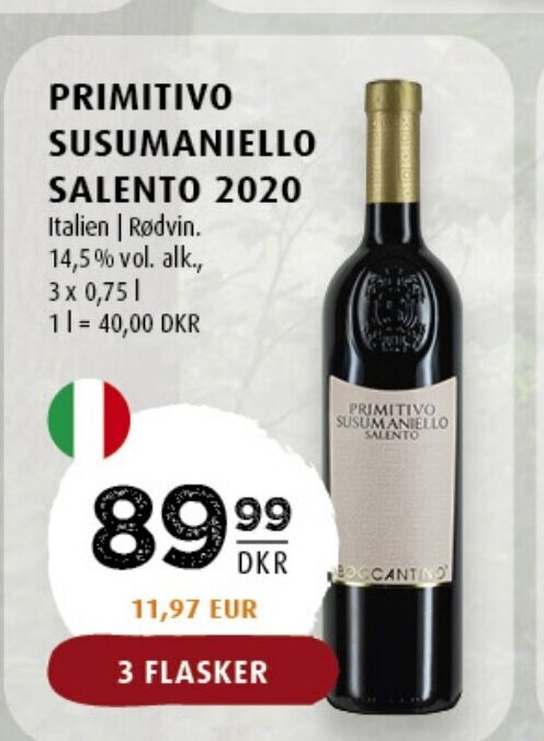 Scandinavian Park Primitivo Susumaniello Salento 2020 tilbud