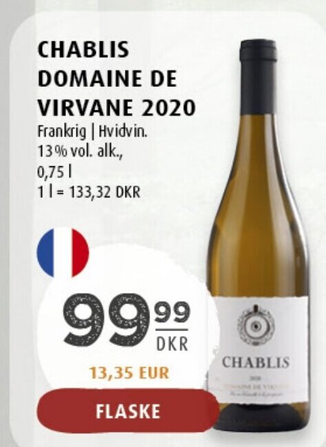 Scandinavian Park Chablis Domaine de Virvane 2020 tilbud