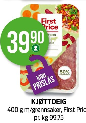 Kiwi First price kjøttdeig tilbud
