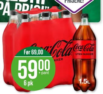 Kiwi Coca-cola zero brus tilbud